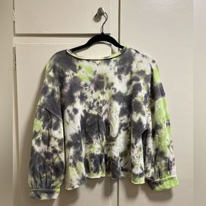BP cropped tie dye sweater